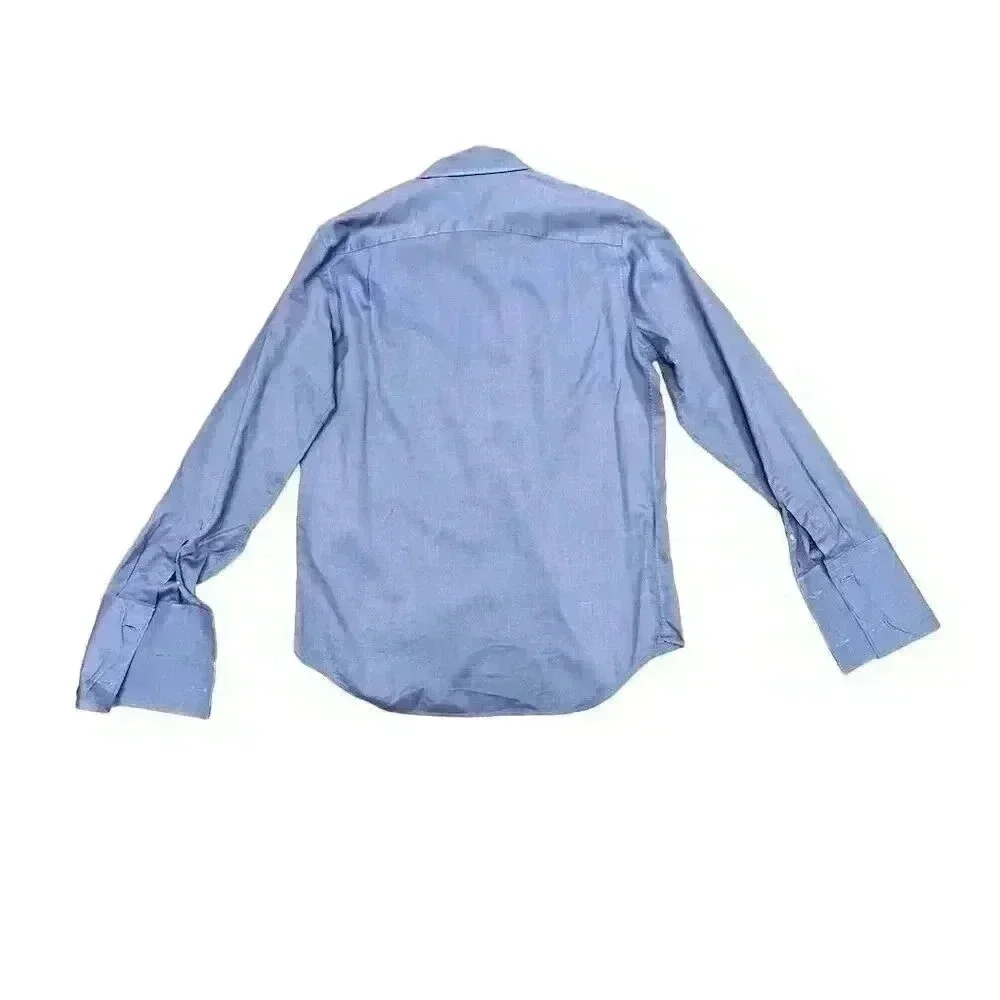 Banana Republic Men's Blue Egyptian Cotton French Cuff Dress Shirt Size S